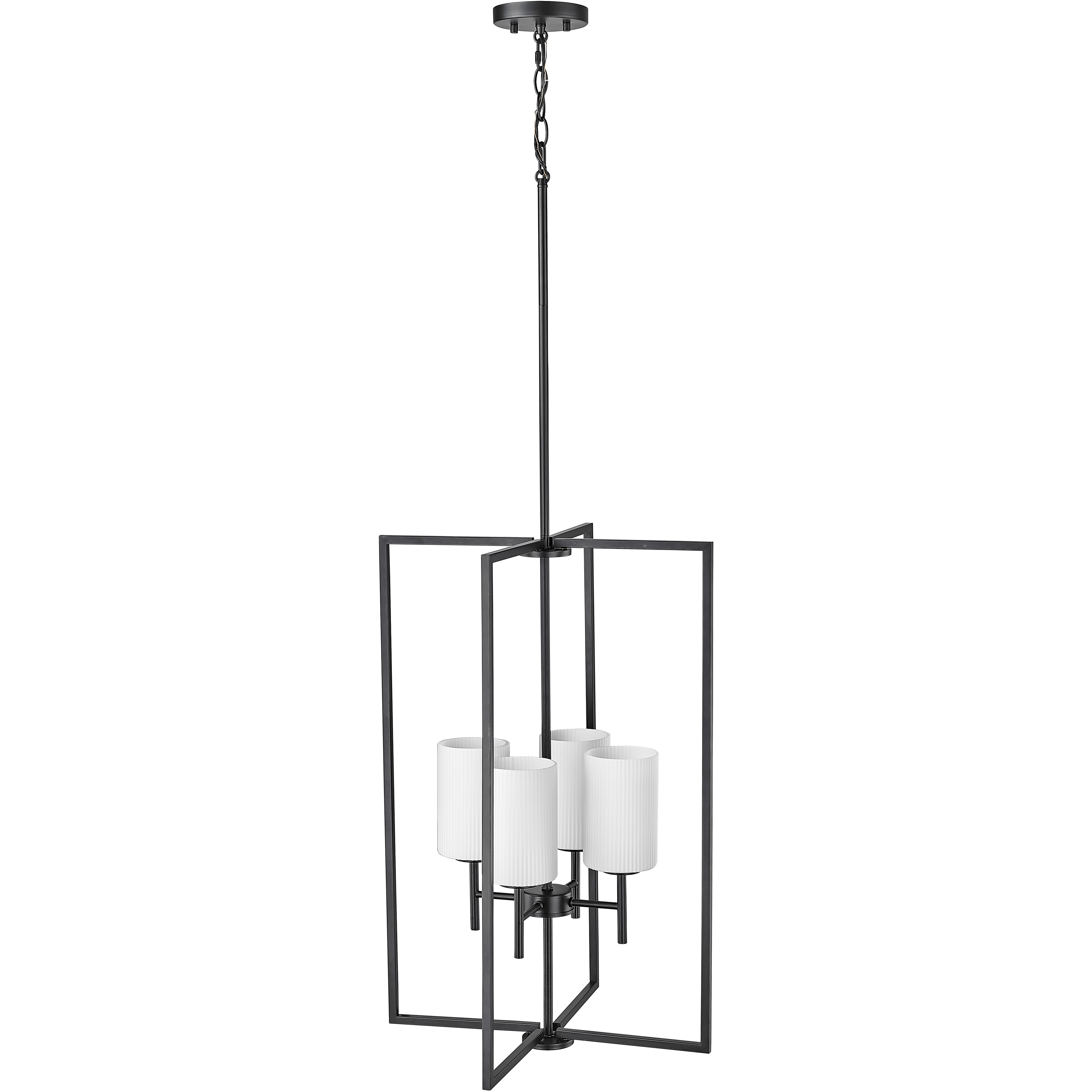 Luxx 4 Light 18 inch Matte Black Indoor Pendant Ceiling Light